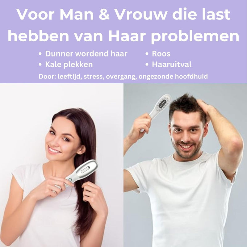 HairGlow 3in1 Haargroei Borstel