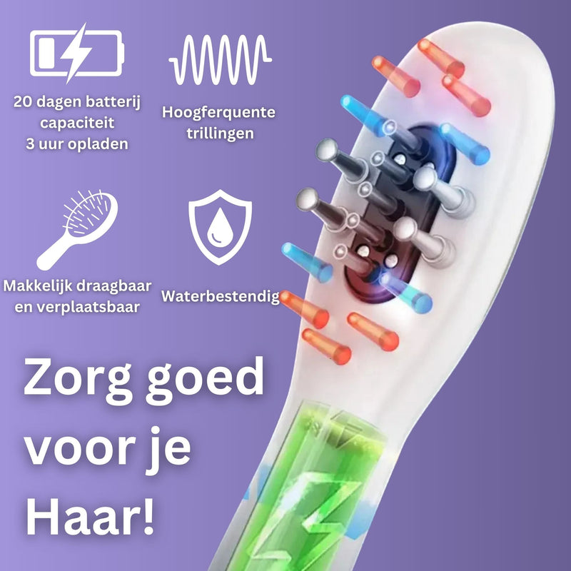 HairGlow 3in1 Haargroei Borstel
